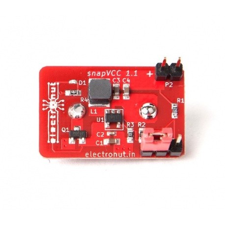 3.3 - 5V power supply from a 9V battery: snapVCC Crowd Supply Goodies CROWD-SNAPVCC-688