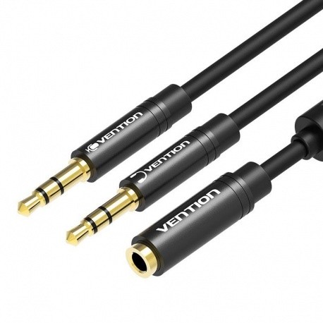 Audio combiner cable 2x Jack 3.5mm Stereo Vention