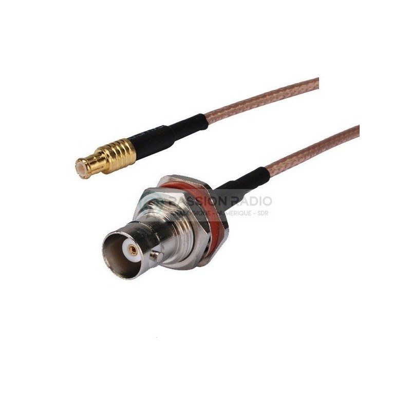1 x BNC Female Nut Bulkhead to MCX Male Right Angle RG316 Pigtail 6-20 INCH USA 