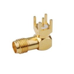 Connector PCB right angle SMA Female solder Passion Radio RF Cables & Adapters ADAPT-SMA-PCB1-56