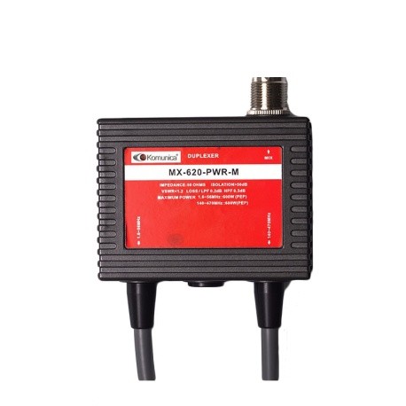Duplexer 1.6-56 & 140-470MHz, with cable