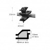Support 2 adjustable axes car gallery and luggage rack DIAMOND-K515