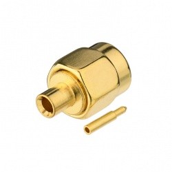 Male SMA crimp connector for RG405 semi-rigid cable 2.18 mm