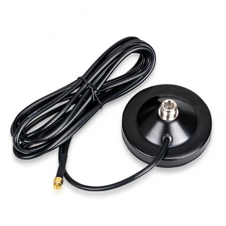 Magnetic base Type N with LMR200 coaxial of 2m in RP-SMA Male