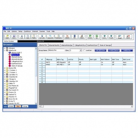 Butel ARC-XT programming software for UNIDEN BCT15X BC346XT scanner