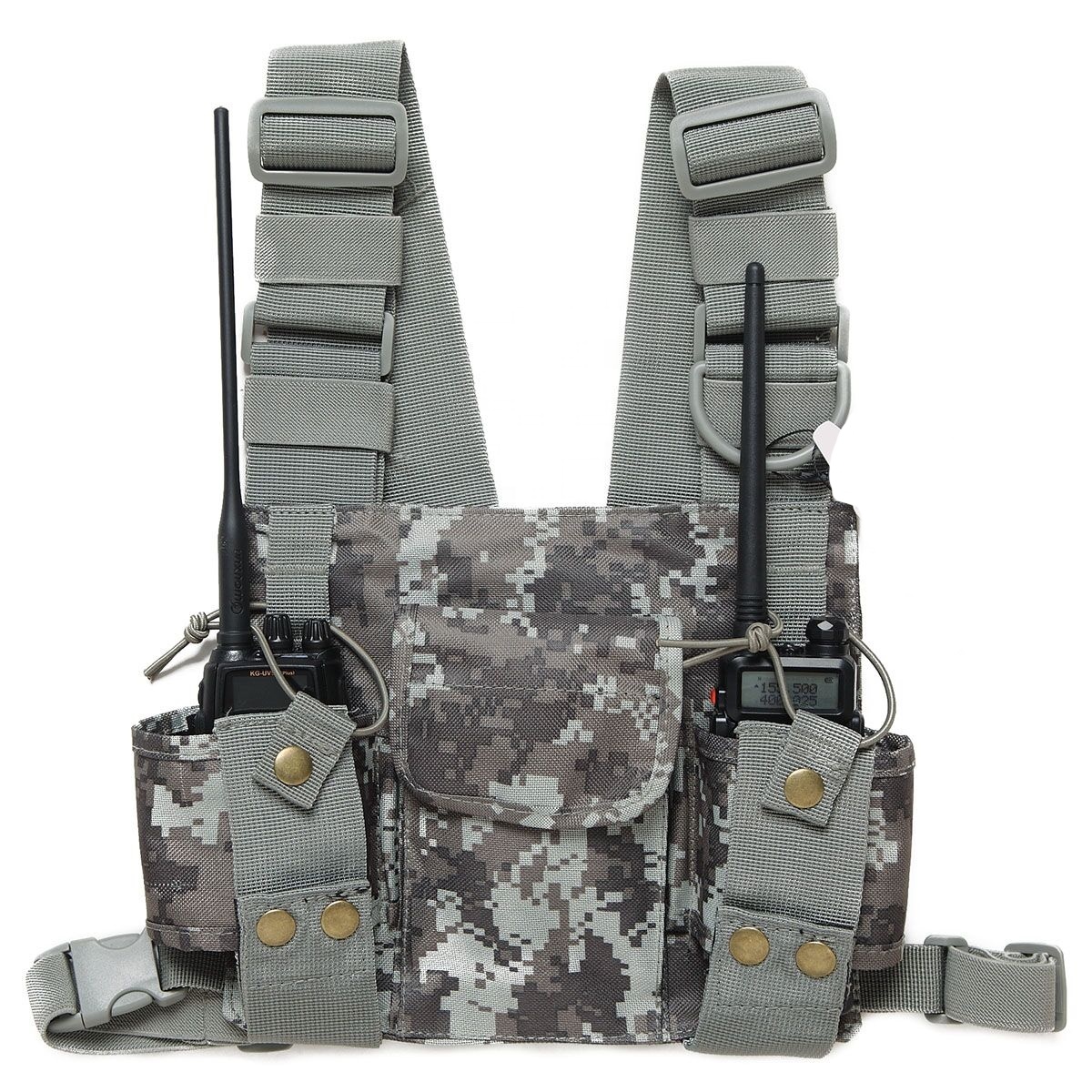 Chest Rig Bag Adjustable Shoulder Pack, Walkie Talkie Harness Radio Holster  Holder for Men Women