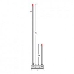 Solide Feststations-/Marineantenne, 3 dB 406-430 MHz, ca. 1,45 m, wei,  285,01 €