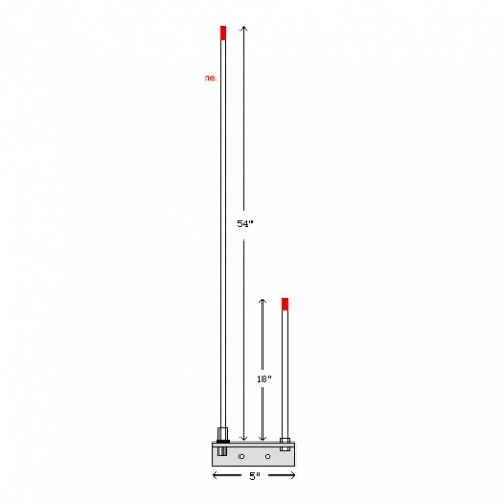 Robust 156-162MHz marine VHF OSJ antenna without ground plane Arrow Antenna