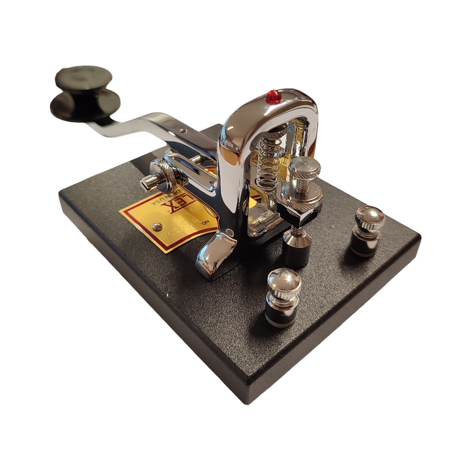 Straight Key Standard: black textured morse code keyer
