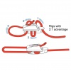 Black aero cleat tensioner with blocker for 3 to 4 mm rope