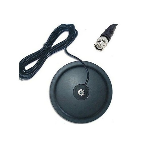 180mm TURBO-38 Magnetfuß für CB-Antennen; 3/8 ANSCHLUSS + RG58-Kabel 4m