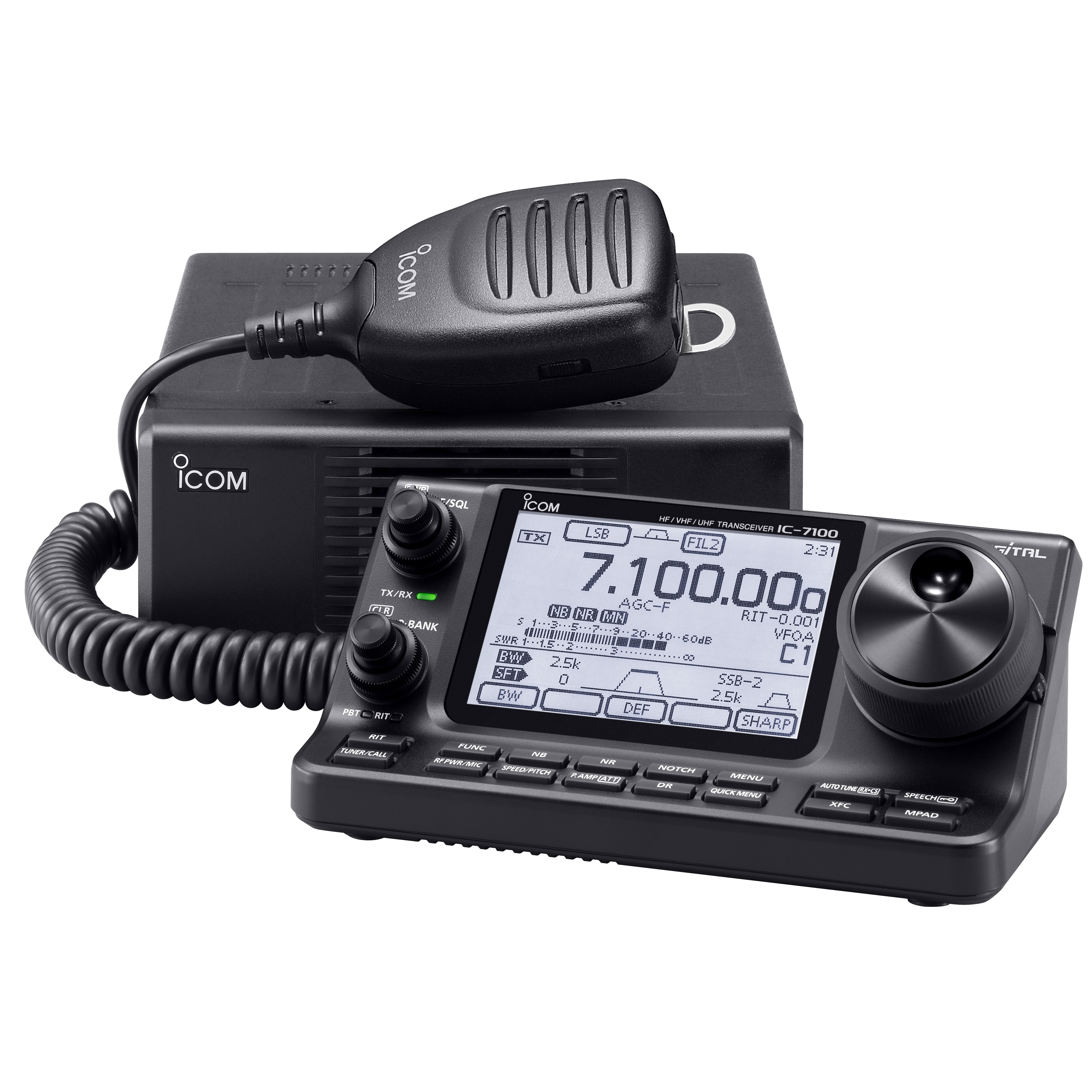 ICOM IC-7100 Mobile HF 50MHz VHF UHF D-STAR ham radio image