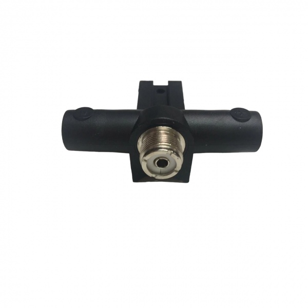 3/8x24 Threaded Antenna Stud With SO239 Connector – CB Antenna Mount Bolt Adapter (Silver Metal)
