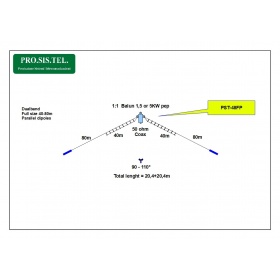 PST-48FP Multiband wire dipole 40m 80m ProSisTel