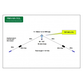 PST-48CL Multiband wire dipole 40m 80m ProSisTel