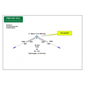 PST-4816FP Multiband wire dipole 40m 80m 160m ProSisTel