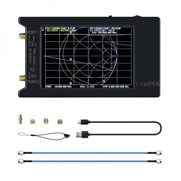 LiteVNA64 Antenna Analyser 50KHz to 6.3GHz 90dB