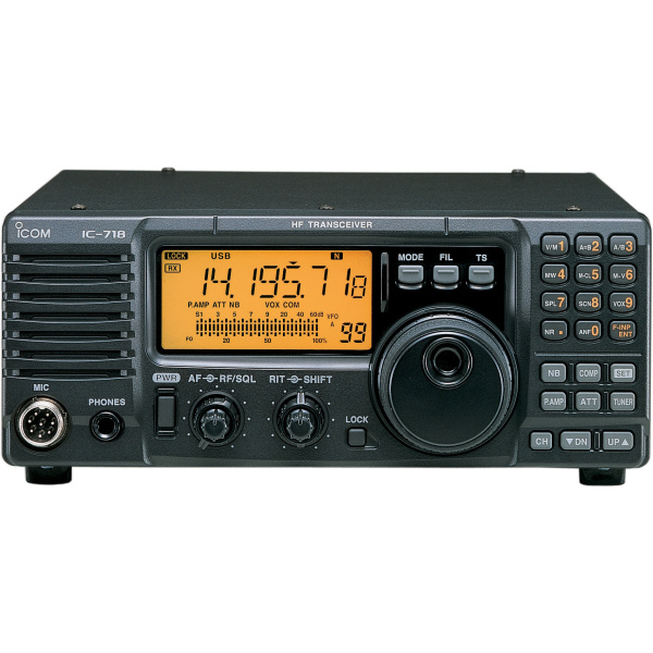 Icom IC-718 100W HF transceiver amateur bands 1.8-30 MHz