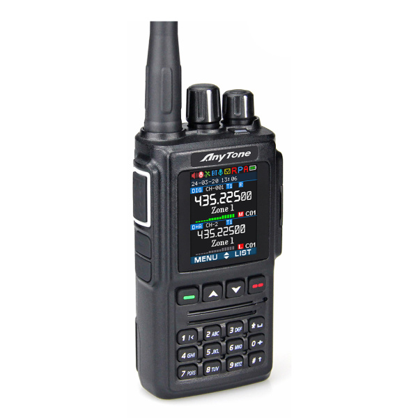 AnyTone AT-D168UV Dual-band VHF-UHF walkie talkie in DMR/FM with GPS