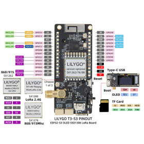 TTGO T3S3 V1.2 ESP32-S3 LoRa SX1262 868MHz Meshtastic Development Module