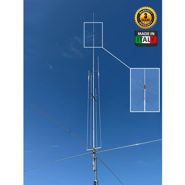 Grazioli MV7 vertical 7 band HF 40-10m + 6m 3kW antenna