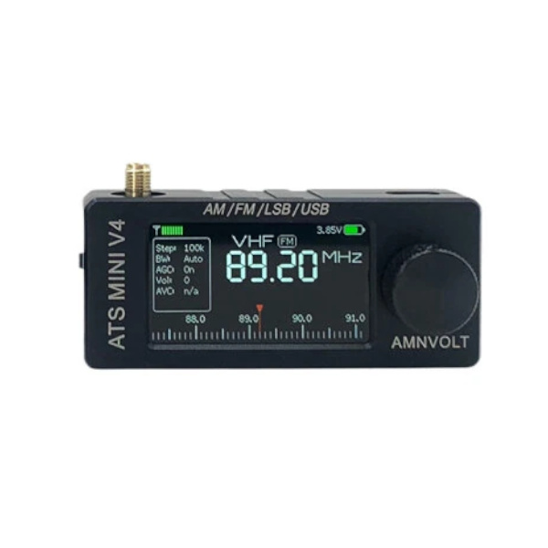 ATS Mini V4 SI4732 HF 0.1-30 MHz receiver + metal case + Donut WB antenna