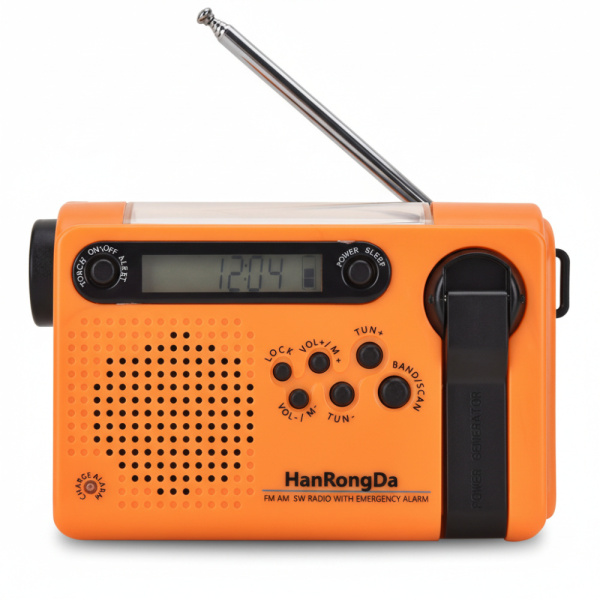 HRD-900 – Radio d'Urgence Solaire Multi-bandes FM/AM/SW 120 mémoires HanRongDa